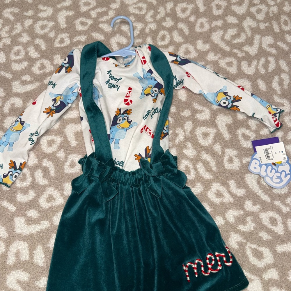 3t dress new bluey Christmas